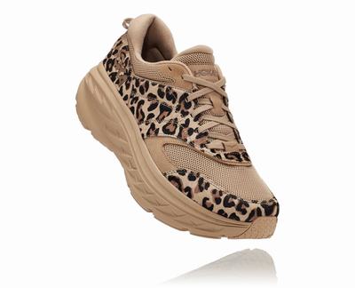 Hoka All Gender X Eg Bondi L Road Running Shoes Leopard (HO6094) Australia